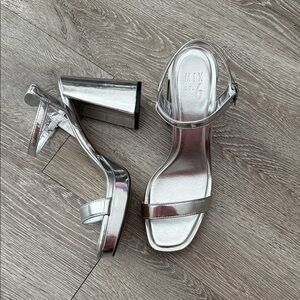 Mix No. 6 Shiny Silver Heels